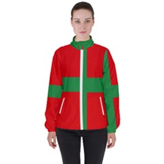 Bornholm Denmark Flag Women s High Neck Windbreaker by tony4urban