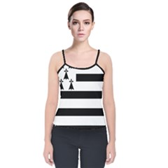 Brittany Flag Velvet Spaghetti Strap Top by tony4urban