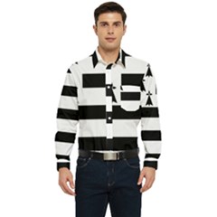 Brittany Flag Men s Long Sleeve Pocket Shirt  by tony4urban