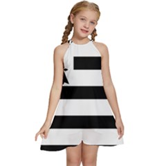 Brittany Flag Kids  Halter Collar Waist Tie Chiffon Dress by tony4urban