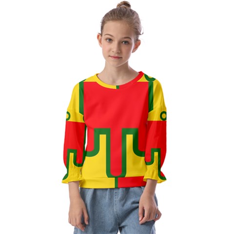 Auvergne Flag Kids  Cuff Sleeve Top by tony4urban