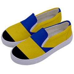 Gelderland Flag Kids  Canvas Slip Ons by tony4urban