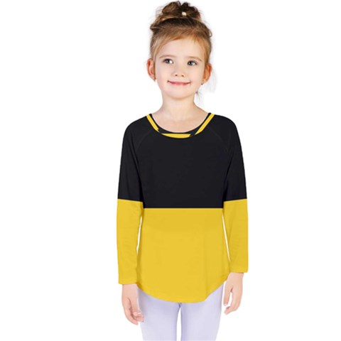 Baden Wurttemberg Flag Kids  Long Sleeve Tee by tony4urban