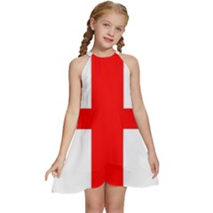 England Kids  Halter Collar Waist Tie Chiffon Dress by tony4urban