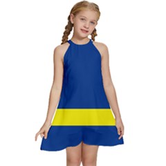 Curacao Kids  Halter Collar Waist Tie Chiffon Dress by tony4urban