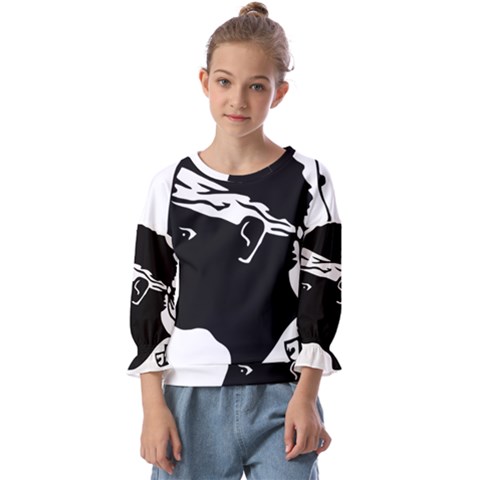 Corsica Flag Kids  Cuff Sleeve Top by tony4urban