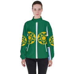 Derbyshire Flag Women s High Neck Windbreaker by tony4urban