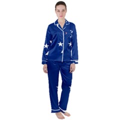 French Southern Territories Women s Long Sleeve Satin Pajamas Set	 by tony4urban