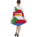 Comoros Quarter Sleeve Ruffle Waist Dress View2