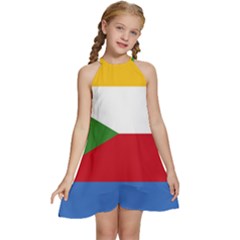 Comoros Kids  Halter Collar Waist Tie Chiffon Dress by tony4urban