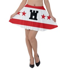 Drenthe Flag Velvet Skater Skirt by tony4urban