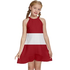 Latvia Kids  Halter Collar Waist Tie Chiffon Dress by tony4urban