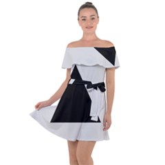 Magnitogorsk City Flag Off Shoulder Velour Dress by tony4urban