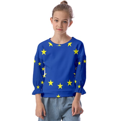 Europe Kids  Cuff Sleeve Top by tony4urban