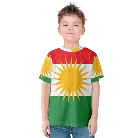 Kurdistan Flag Kids  Cotton Tee by tony4urban