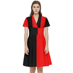 Namur Flag Short Sleeve Waist Detail Dress by tony4urban