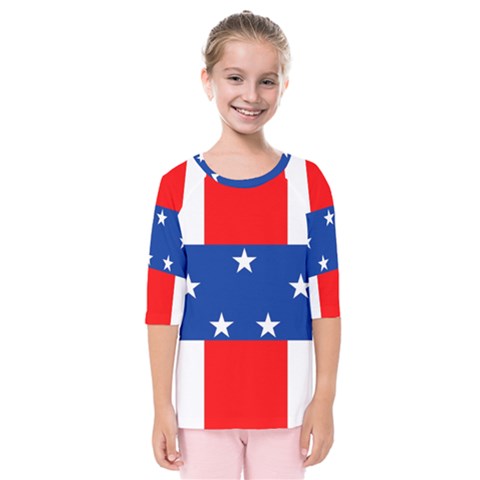 Netherlands Antilles Kids  Quarter Sleeve Raglan Tee by tony4urban