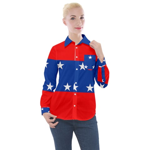 Netherlands Antilles Women s Long Sleeve Pocket Shirt by tony4urban