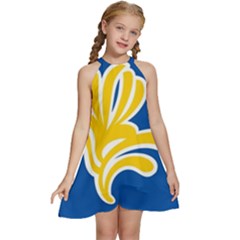 Brussels Kids  Halter Collar Waist Tie Chiffon Dress by tony4urban