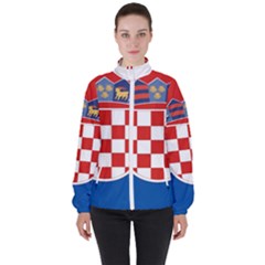 Croatia Women s High Neck Windbreaker by tony4urban