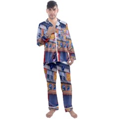 Coney1 Men s Long Sleeve Satin Pajamas Set by StarvingArtisan