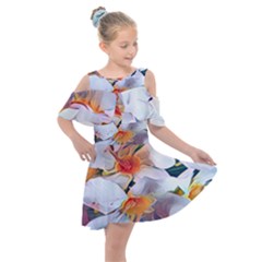 Daisy Painting  Kids  Shoulder Cutout Chiffon Dress by StarvingArtisan