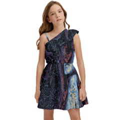 Pavement Lover Kids  One Shoulder Party Dress by MRNStudios