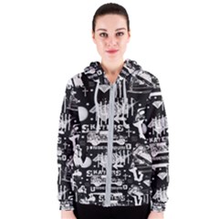 Skater-underground2 Women s Zipper Hoodie by PollyParadiseBoutique7