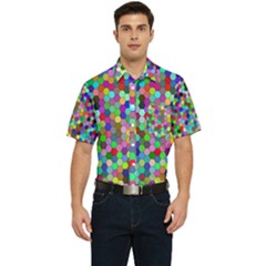 Background Color Men s Short Sleeve Pocket Shirt  by artworkshop