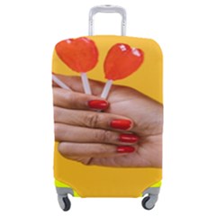 Valentine Day Lolly Candy Heart Luggage Cover (medium) by artworkshop