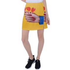 Valentine Day Lolly Candy Heart Tennis Skirt by artworkshop