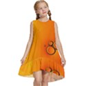 Wallpaper Liquid Bubbles Macro Orange Bright Kids  Frill Swing Dress View1