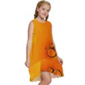 Wallpaper Liquid Bubbles Macro Orange Bright Kids  Frill Swing Dress View3