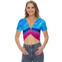 Experimental Liquids Twist Front Crop Top by artworkshop