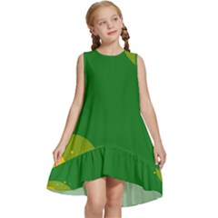 Background Pattern Texture Design Kids  Frill Swing Dress by danenraven