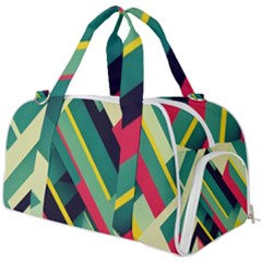 Pattern Abstract Geometric Design Burner Gym Duffel Bag by danenraven