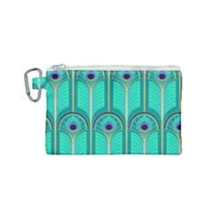 Gradient Art Deco Pattern Design Canvas Cosmetic Bag (small) by artworkshop