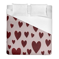 Valentine Day Heart Love Pattern Duvet Cover (full/ Double Size) by artworkshop