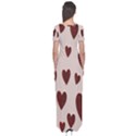 Valentine Day Heart Love Pattern Short Sleeve Maxi Dress View2