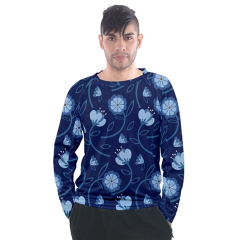 Flower Men s Long Sleeve Raglan Tee by zappwaits