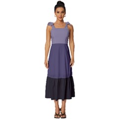 Tie-strap Tiered Midi Chiffon Dress by flowerland