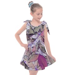 Leaves  Kids  Tie Up Tunic Dress by DinkovaArt