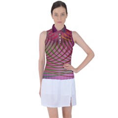 Illustration Pattern Abstract Colorful Shapes Women s Sleeveless Polo Tee by Ravend