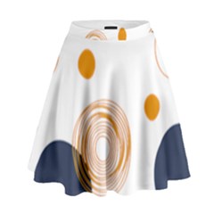 Abstract Circle Pattern T- Shirt Abstract Circle Pattern T- Shirt High Waist Skirt by maxcute