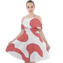 Abstract Pattern Red Swirl T- Shirt Abstract Pattern Red Swirl T- Shirt Cut Out Shoulders Chiffon Dress by maxcute