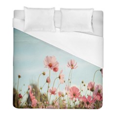 Cosmos Flower Blossom In Garden Duvet Cover (full/ Double Size) by artworkshop