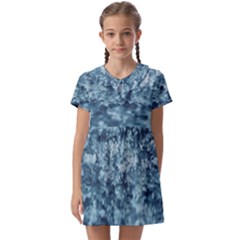 Water Splash Texture  Kids  Asymmetric Collar Dress by artworkshop