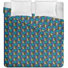 Evita Pop Art Style Graphic Motif Pattern Duvet Cover Double Side (king Size) by dflcprintsclothing