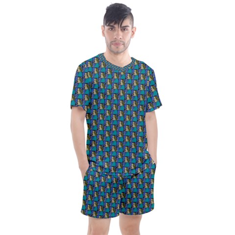 Evita Pop Art Style Graphic Motif Pattern Men s Mesh Tee And Shorts Set by dflcprintsclothing