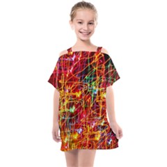 Design Art Pattern Kids  One Piece Chiffon Dress by artworkshop